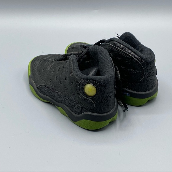 Jordan Retro 13 Kids Black and Green - Picture 3 of 4